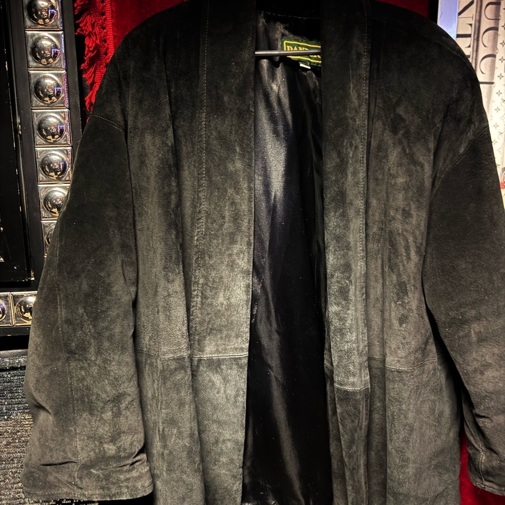 Danier BLACK LARGE flowing oversized M woman's 90's swing jacket. - Picture 6 of 16